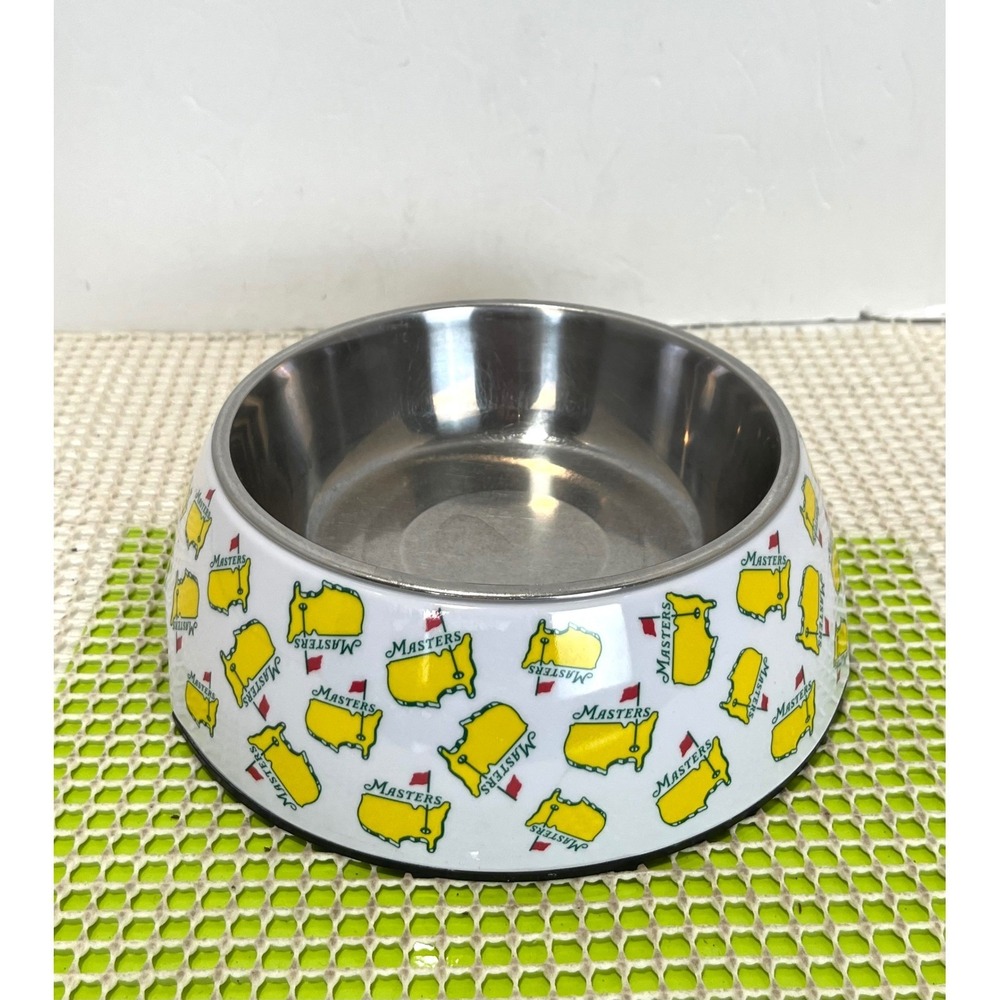The Masters Tournament Pet Bowl Stainless Steel Melamine